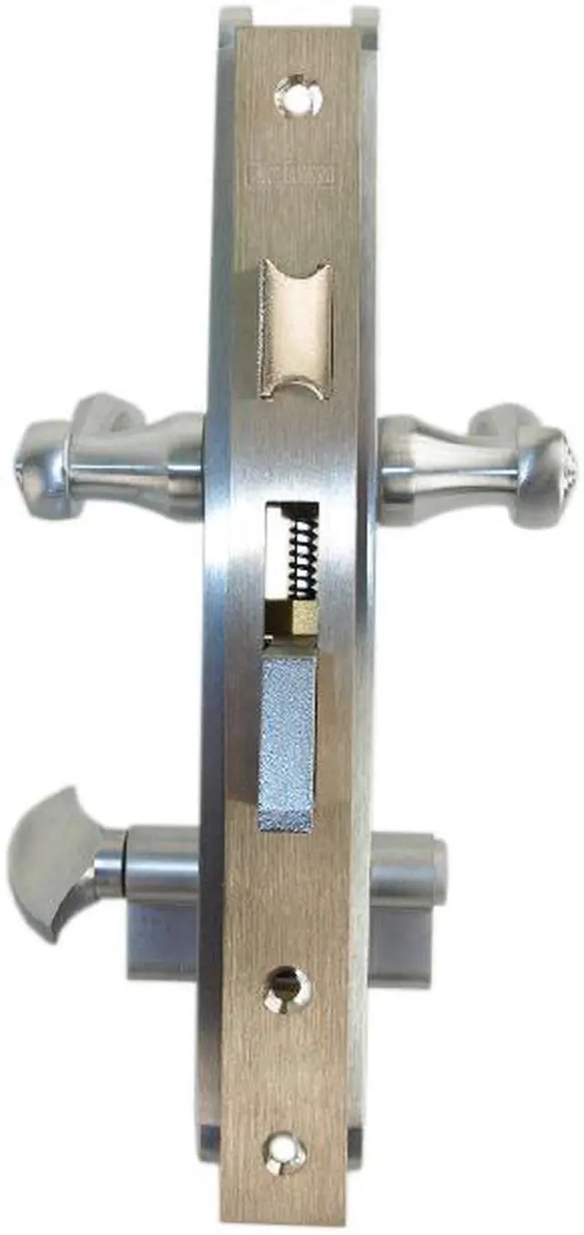 Alt view image 3 of 7 - Marks Thinline Slim Line, 2750B/26D, Satin Chrome, Left Hand Mortise Lever Entry, Lockset, Lock Set, Single Cylinder