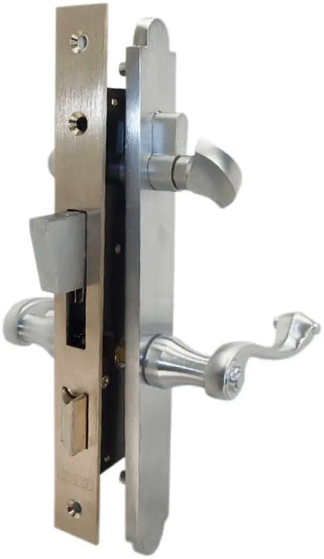 Alt view image 6 of 7 - Marks Thinline Slim Line, 2750B/26D, Satin Chrome, Left Hand Mortise Lever Entry, Lockset, Lock Set, Single Cylinder