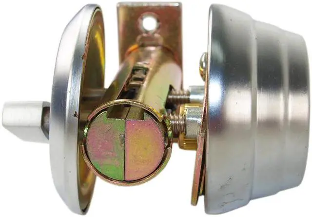 Alt view image 4 of 7 - Maxtech Satin Chrome US26D Hercules Single Cylinder Heavy Duty Security Deadbolt Lock