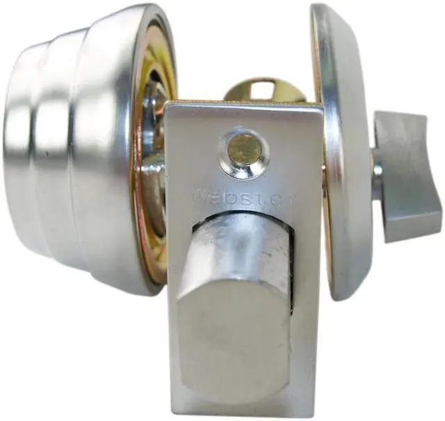 Alt view image 2 of 7 - Maxtech Satin Chrome US26D Hercules Single Cylinder Heavy Duty Security Deadbolt Lock