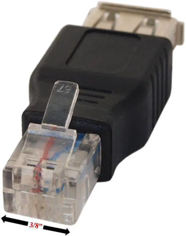 Alt view image 2 of 7 - Sonitek SN-U205 AF-RJ11 6P4C USB "A" Female To RJ11 6P4C Ethernet Network Converter Adapter Phone Cable Coupler