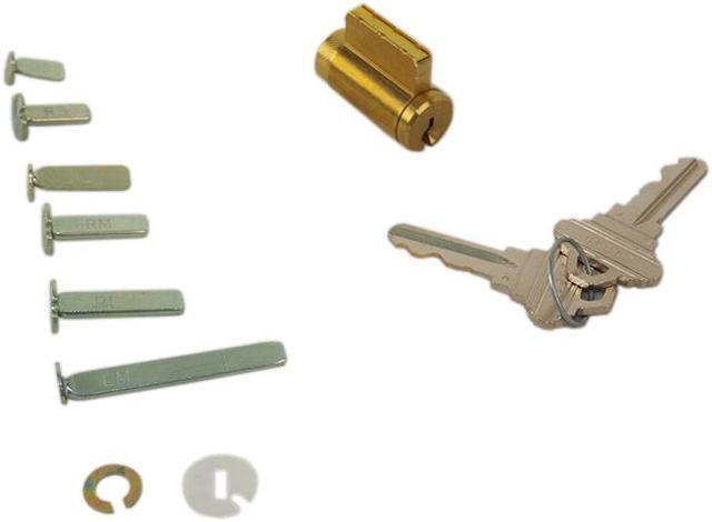 Alt view image 5 of 7 - Ilco 15995SX-04 Satin Brass US4 Solid Brass Replacement Key-In-Deadbolt Cylinder Lock With Schlage C-K Keyway
