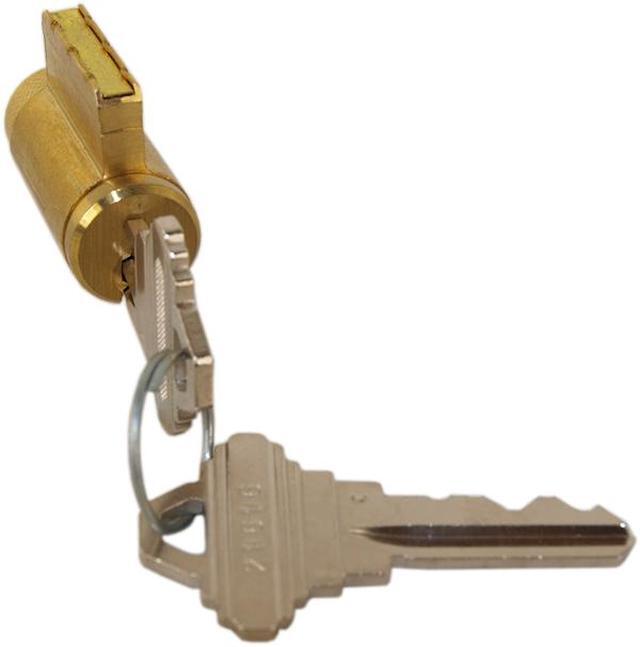 Alt view image 4 of 7 - Ilco 15995SX-04 Satin Brass US4 Solid Brass Replacement Key-In-Deadbolt Cylinder Lock With Schlage C-K Keyway