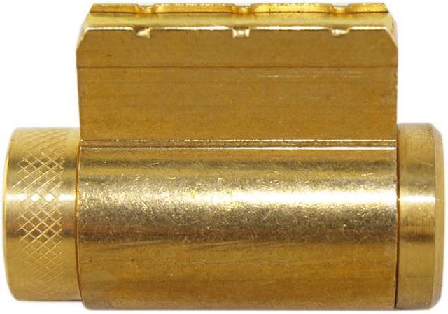 Alt view image 2 of 7 - Ilco 15995SX-04 Satin Brass US4 Solid Brass Replacement Key-In-Deadbolt Cylinder Lock With Schlage C-K Keyway