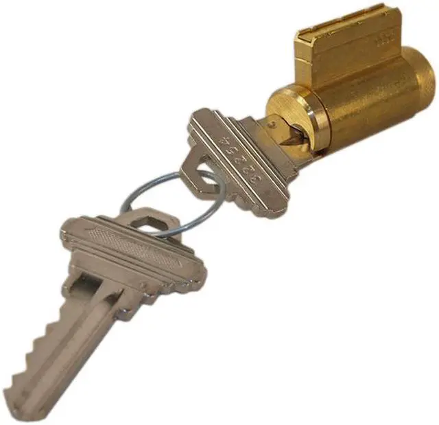 Alt view image 4 of 6 - Ilco 15995SC-04 Satin Brass US4 Solid Brass Replacement Key-In-Deadbolt Cylinder Lock With Schlage SC1 Keyway
