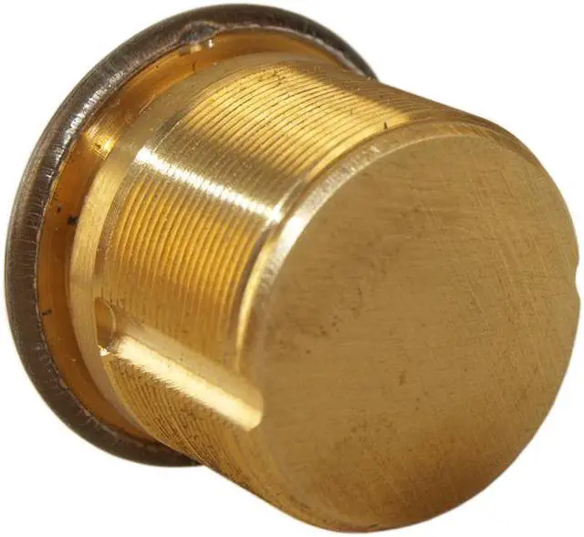 Alt view image 3 of 3 - Ilco 7160DC-46 Duranodic Solid Brass Replacement 1" Dummy Mortise Cylinder Lock