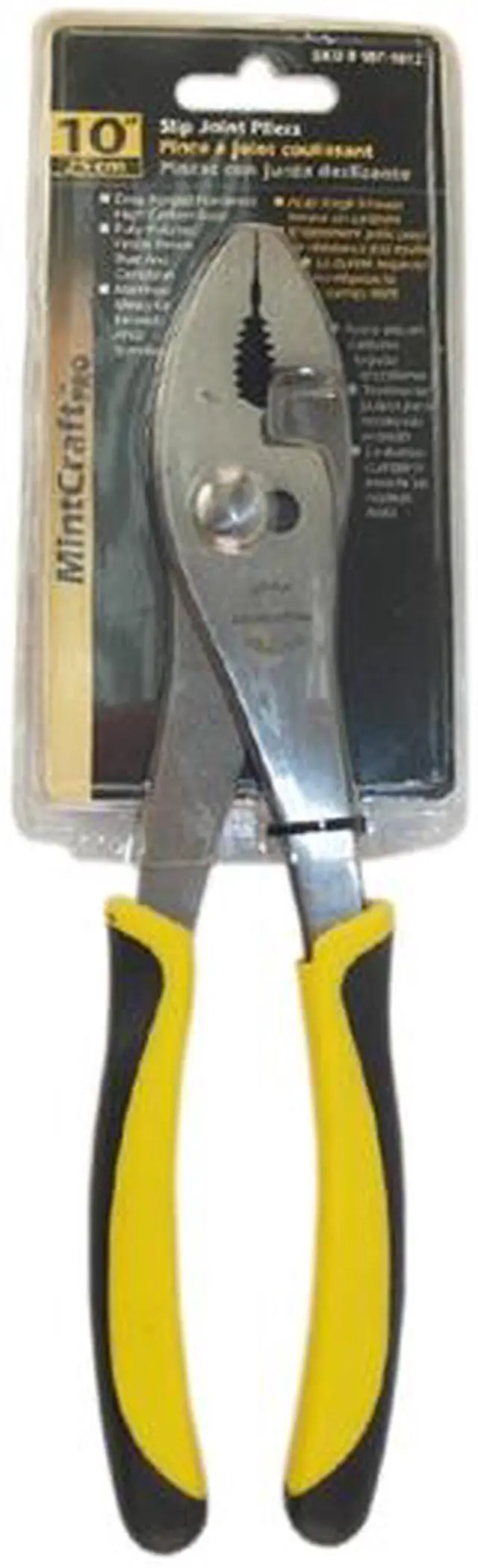 Alt view image 2 of 2 - MintCraft Pro 187-1912 10" Slip Joint Plier With a Rubber Grip