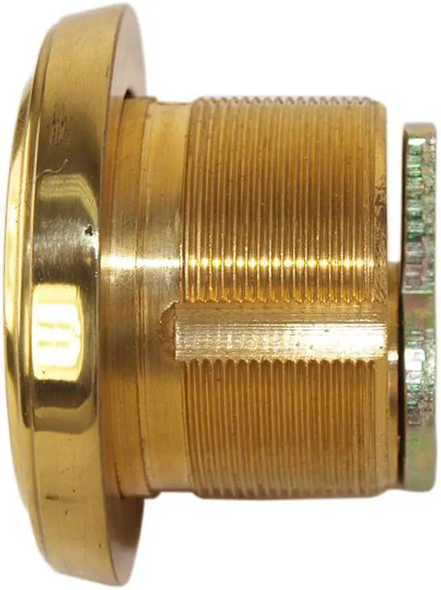 Alt view image 2 of 5 - Super Lock (Like MUL-T-LOCK), Solid Replacement 1" Mortise Cylinder Lock, Polished Brass US3, HIGH SECURITY, 006 KEYWAY