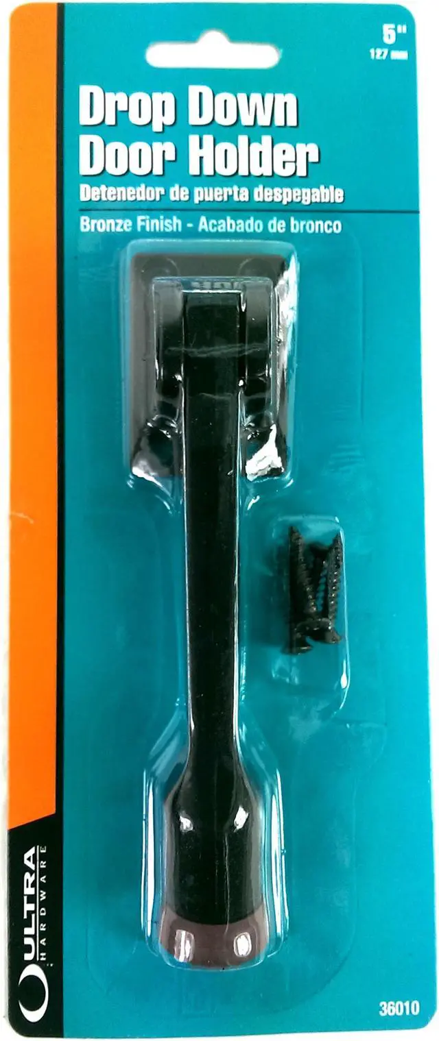 Main image of Ultra Hardware 36010 Duranodic Finish, 5" Heavy Duty Zinc Die Cast Drop Down Commercial Grade Door Holder Stop