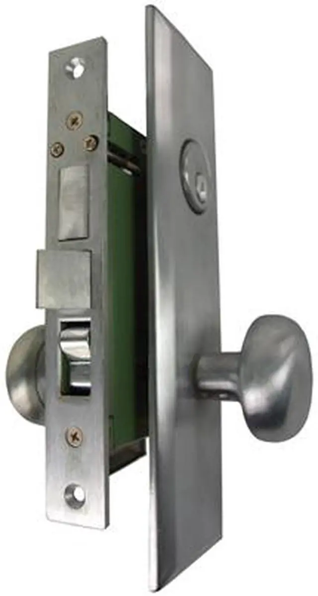 Main image of Guard Security Metro Version (Like Marks 114A/26D) P8888RAKSC Satin Chrome 26D Right Hand Apartment Mortise Entry Lockset, self-Adjusting spindles with Screwless Knobs Thru Bolted Lock Set