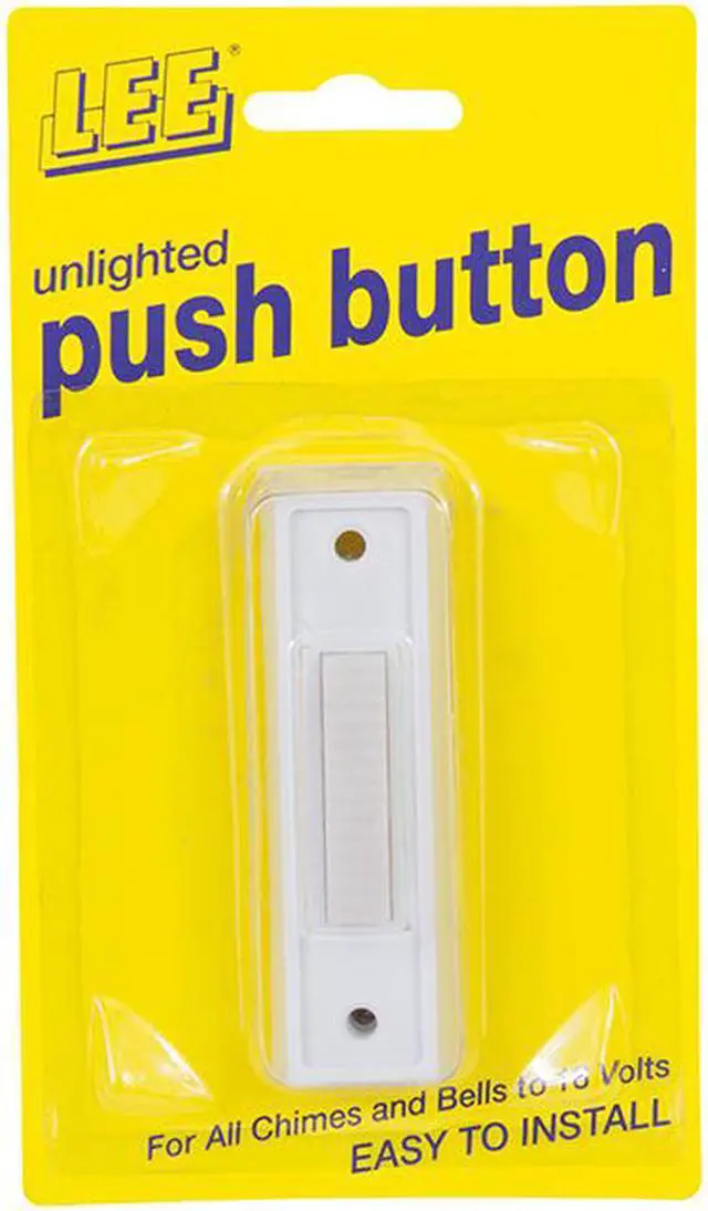 Main image of Lee Electric, 266W, White On White, Wired Box Push Button Unlighted, With White Button For Bell