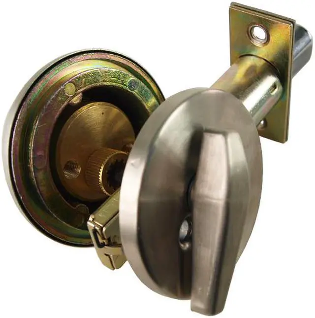 Alt view image 4 of 4 - Ultra Hardware, 43740, Stainless Steel Finish, Grade 2 Heavy Duty Single Cylinder Commercial Deadbolt Lock 2-3/4" Backset Latch Square Bolt, SC4 Keyway