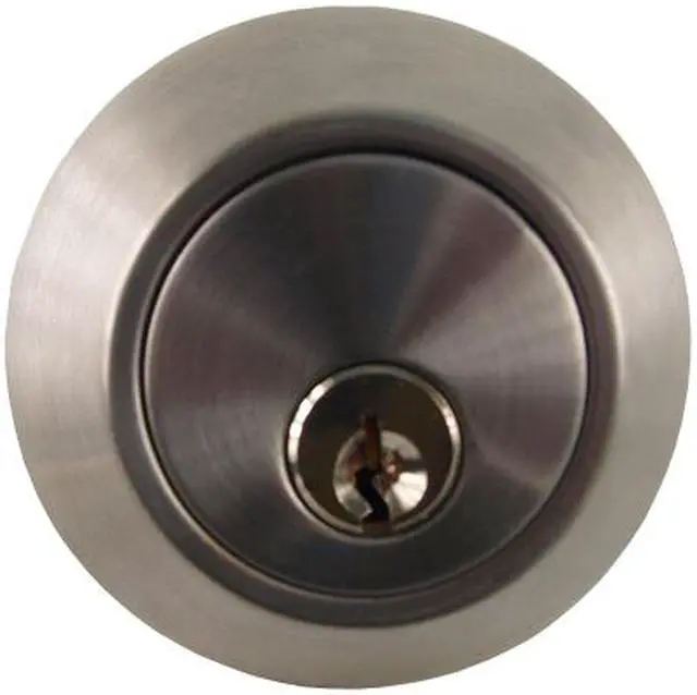 Alt view image 3 of 4 - Ultra Hardware, 43740, Stainless Steel Finish, Grade 2 Heavy Duty Single Cylinder Commercial Deadbolt Lock 2-3/4" Backset Latch Square Bolt, SC4 Keyway