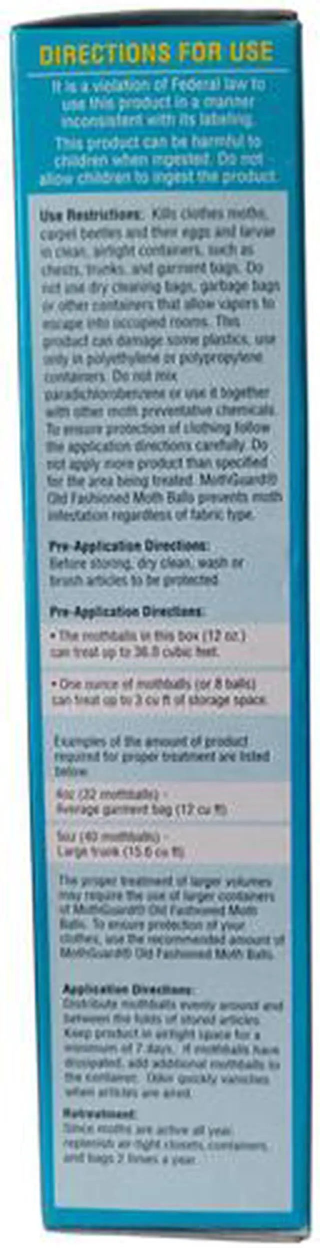 Alt view image 4 of 5 - Moth Guard, MG12, 12 OZ Old Fashion, Moth Ball, Original Scent, Cello Wrapped