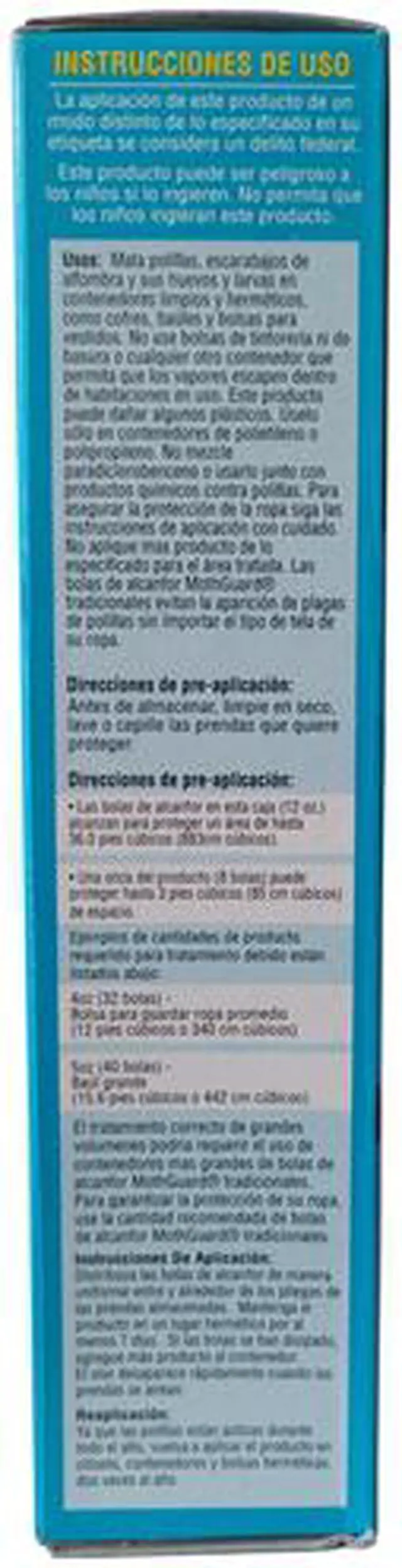 Alt view image 5 of 5 - Moth Guard, MG12, 12 OZ Old Fashion, Moth Ball, Original Scent, Cello Wrapped