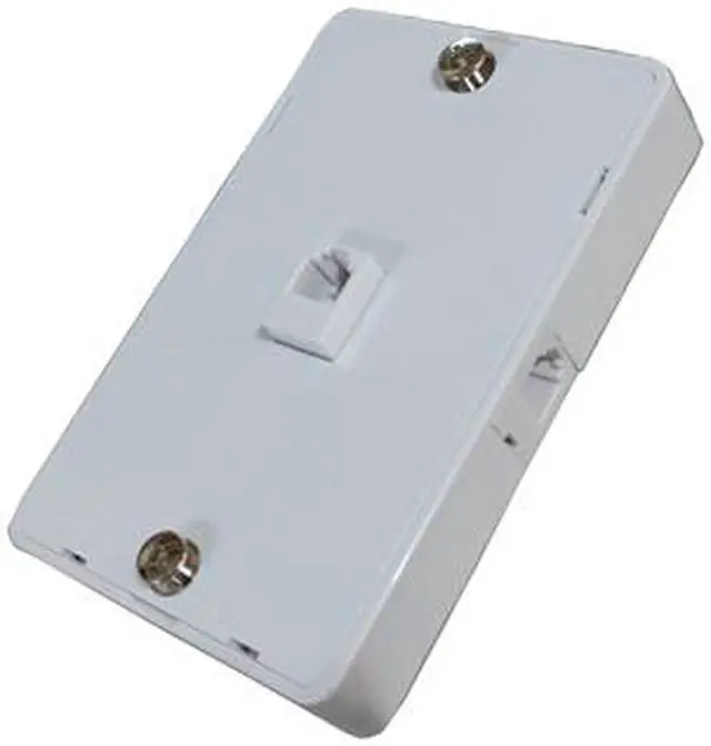 Main image of CONECT IT, 20-513WH, White, Surface Mount, 3 Way Modular Phone Jack Wall Plate