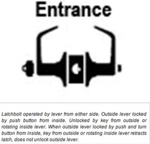 Alt view image 3 of 4 - Maxtech, C13011-26D, Satin Chrome US26D, Entry Entrance Grade 2 Commercial Cylindrical ADA Angled Lever Lockset