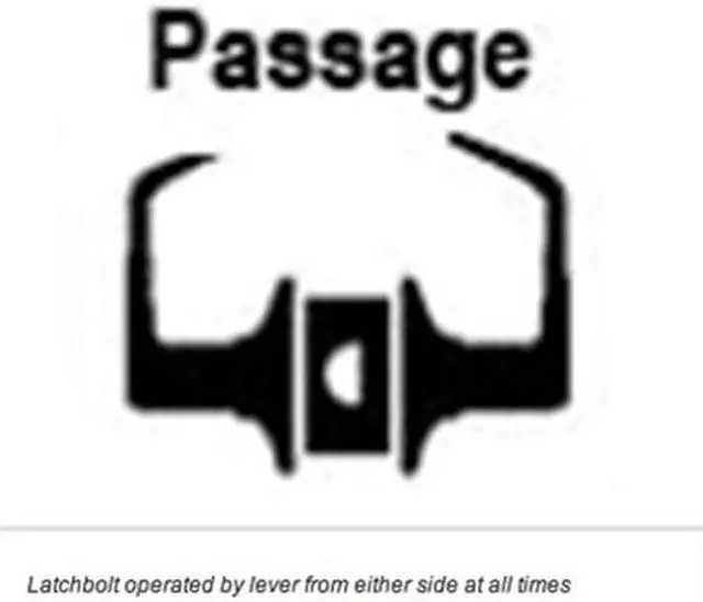 Alt view image 2 of 2 - Em-D-Kay TSSL20026 Satin Chrome US26D Passage Hall & Closet Grade 2 Commercial Cylindrical ADA Angled Lever Lockset