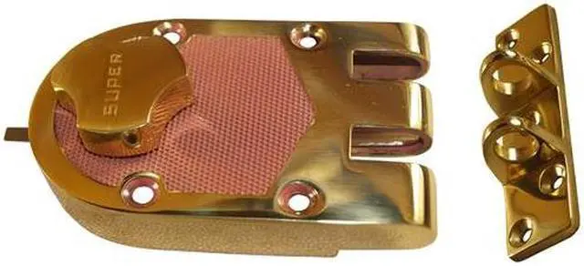 Main image of Super Lock (Like Segal) Solid Bronze Jimmy Proof Deadlock Deadbolt Single Cylinder Lock Set with Solid Rim Cylinder, Core Body Finish US10, Rim Body Finish US3 with Comfortable Triangular thumb turn
