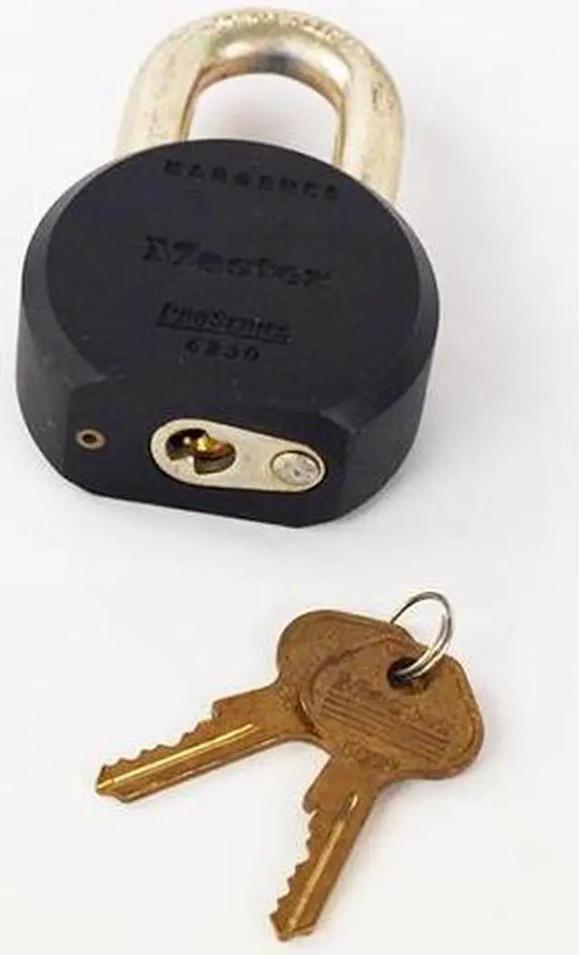 Alt view image 2 of 3 - Master Lock 6230-B ProSeries Padlock KD 2-1/2" Body Extra Tough Boron Alloy Shackle With 5 Pin 6000 Keyway (Re-Keyable)
