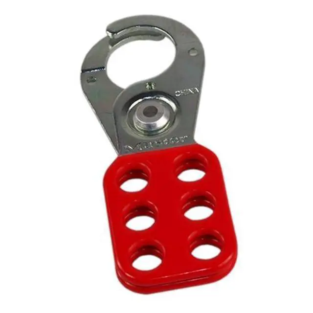 Alt view image 2 of 18 - Safety Lockout Hasps,  1 in Jaw Dia., Red
