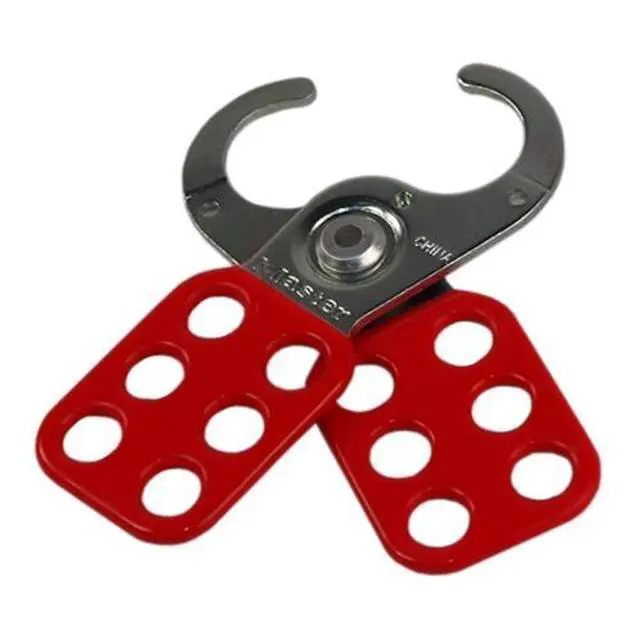 Alt view image 3 of 18 - Safety Lockout Hasps,  1 in Jaw Dia., Red