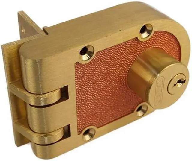 Main image of Segal 688 Solid Bronze Jimmy Proof Deadlock Double Cylinder Lock Set, Commercial Grade Locksmith Quality, Angle Strike, Bronze (US10)