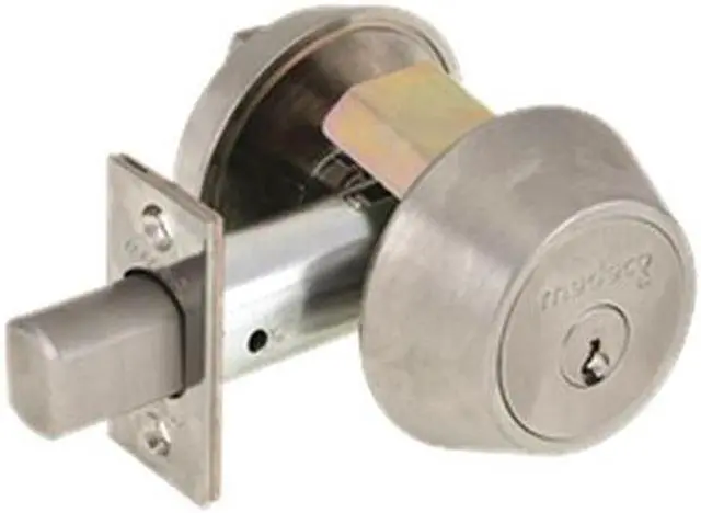 Main image of Medeco 11-C601-626-FM Satin Chrome 626 Grade 1 Single Cylinder Tubular Deadlock Deadbolt 2-3/8" Backset, FM Keyway HIGH SECURITY