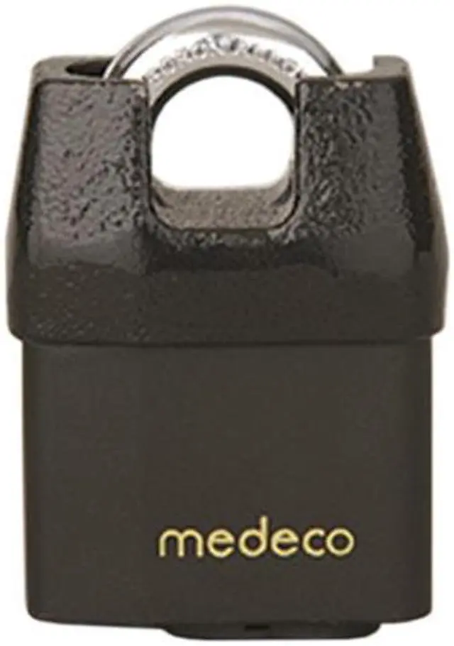 Main image of Medeco 54-52500-00 54 System Series All Weather 5/16" x 3/4" Shrouded Shackle Padlock With High Security 00 Original Keyway