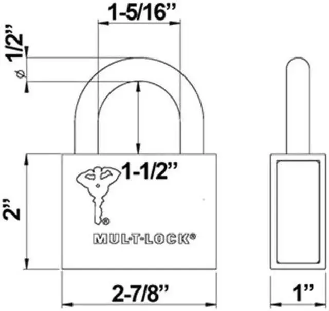 Alt view image 2 of 2 - Mul-T-Lock C13PC1-206 #13 C Series Pop Shackle Padlock Key Retaining 1-1/2" Clearance And 1/2" Shackle With High Security Interactive + 206 Keyway (THE KEY IS NEEDEED FOR CLOCSING)