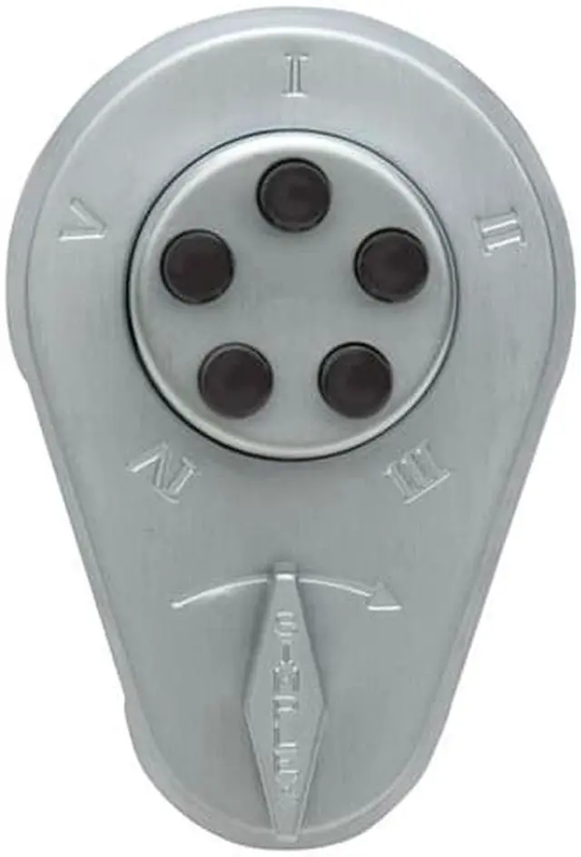 Alt view image 2 of 2 - Simplex 919-26D Satin Chrome US26D Heavy Duty Mechanical Pushbutton Combination Lock With 5/8" Deadlocking Spring Latch And Angle Strike (No Key)