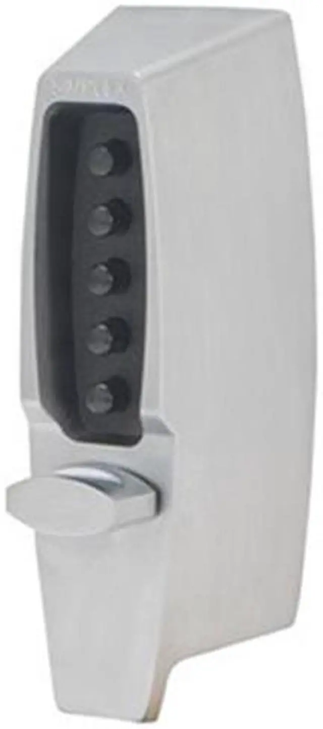 Alt view image 2 of 2 - Simplex 7102-26D Satin Chrome Mechanical Pushbutton Combination Lock With Tubular Deadbolt And 2-3/4" Backset (NO KEY)