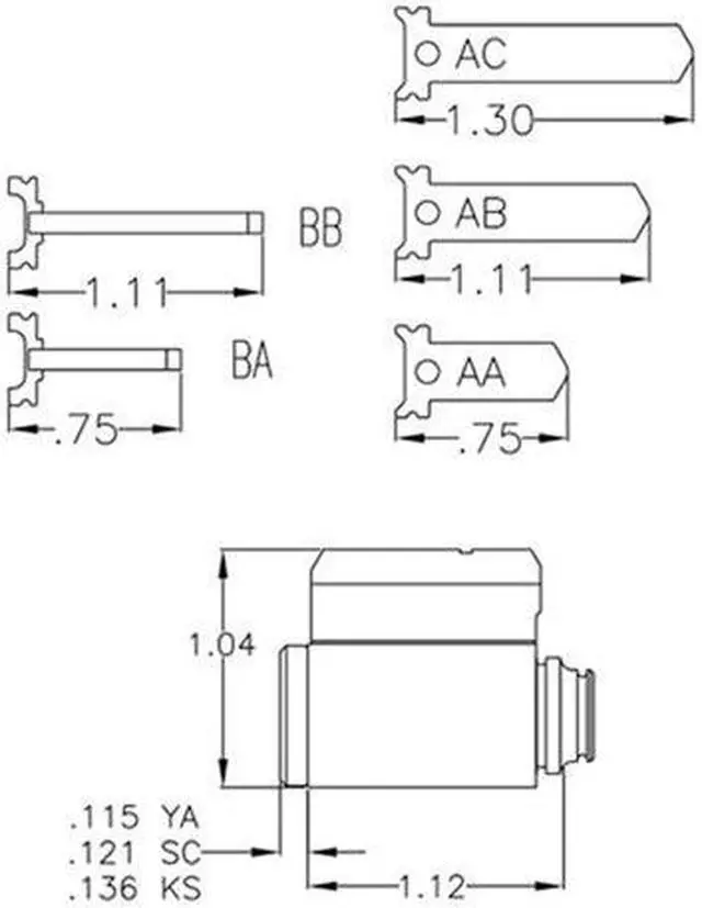 Alt view image 5 of 5 - Ilco 15395AA-26D Satin Chrome US26D Solid Brass Replacement Key-In-Knob / Lever Cylinder Lock With Arrow AR1 Keyway