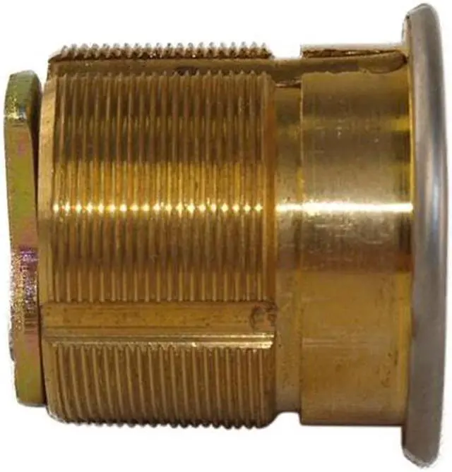 Alt view image 2 of 2 - Maxtech B114KW1-26D Satin Chrome US26D Solid Brass Replacement 1-1/4" Mortise Cylinder Lock With Kwikset KW1 Keyway