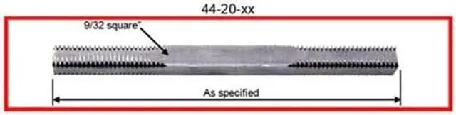 Main image of Progressive 45-20-5 Straight Steel Spindle 9/32" Square x 5" Long 20 TPI