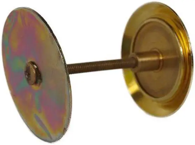 Alt view image 2 of 2 - Harp Brass Door Lock Dummy Rim Cylinder 1-3/4" Outside Diameter