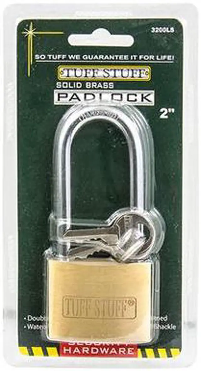 Main image of Tuff Stuff 3200LS 2" Solid Brass Body Padlock With Long Shackle