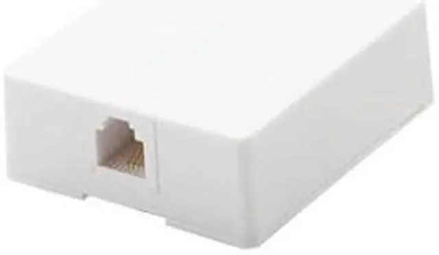 Main image of CONECT IT 20-506WH White Surface Mounted Modular Wall Phone Jack