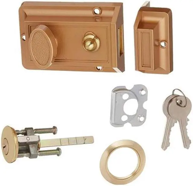 Alt view image 2 of 2 - Ultra 43300 6.3 x 6.1 x 2.6" Hardware Rim Cylinder Night Latch