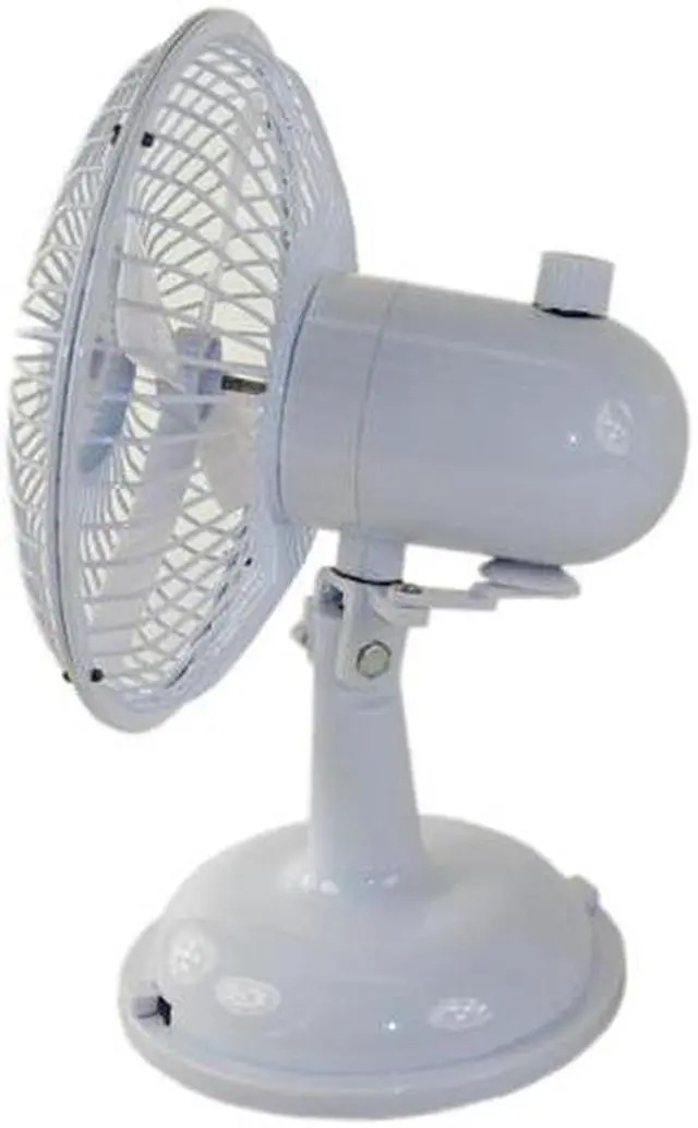 Alt view image 2 of 3 - Comfort Zone CZ5USBWT White 5" Mini Oscillating Desk Fan Powered By USB or 4 x AA Batteries, Dual Powered