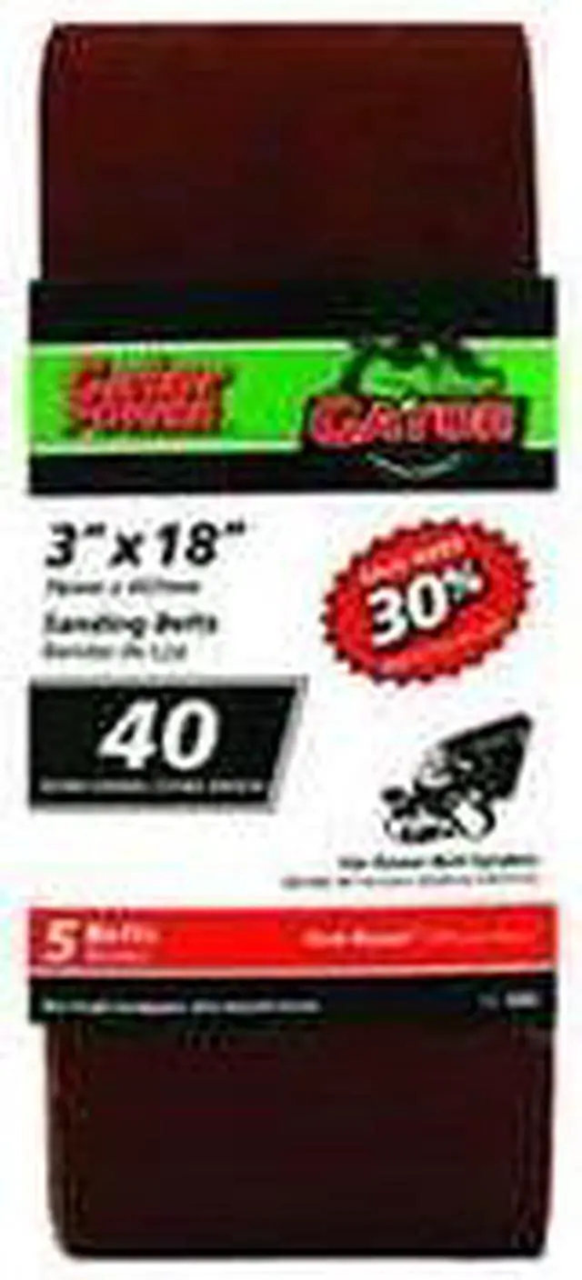 Main image of GATOR 3" x 18" Bi-Directional Sanding BELT Aluminum/Oxide 40 Grit 5PK