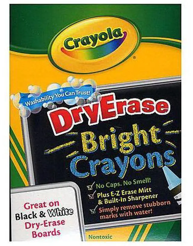 Alt view image 2 of 12 - Crayola Washable Dry-Erase Crayons-Bright 8/Pkg