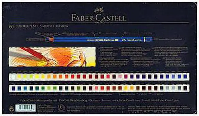 Main image of FABER CASTELL Tin of 60 Polychromos Art Colored Pencils