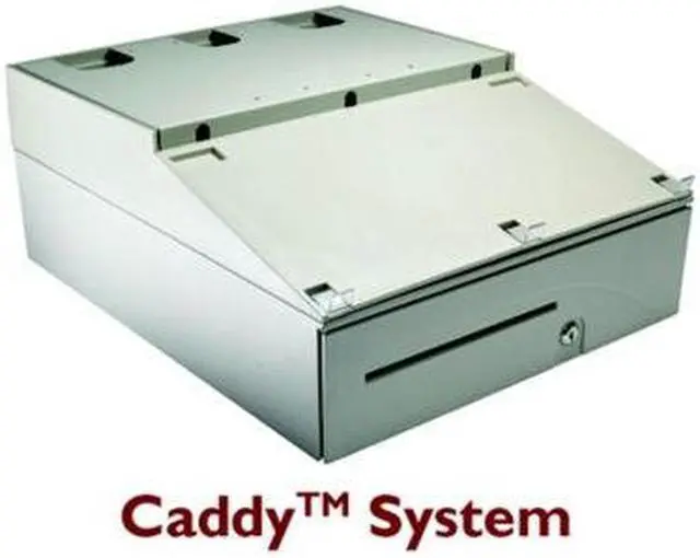 Main image of POS INT SYS, BLACK CASH DRAWER RISER & TRAY W/MEDIA SLOT 320M