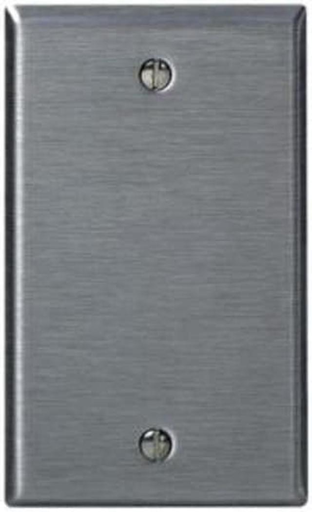 Alt view image 2 of 4 - 1-Gang Stainless Steel BLANK Cover Wallplate Box Mount 84014
