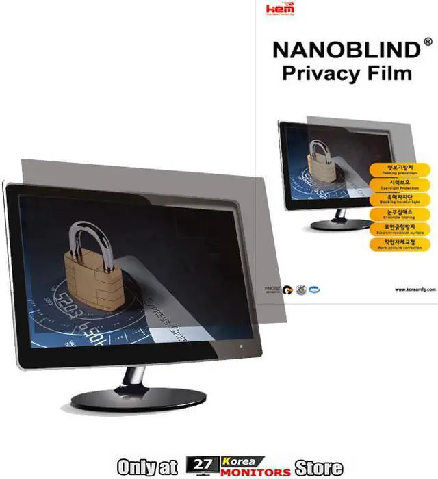 Main image of [23" Wide C 510mm (W) x 289mm (H)] NANOBLIND Privacy Screen Filter Film for 23-inch LCD Monitor