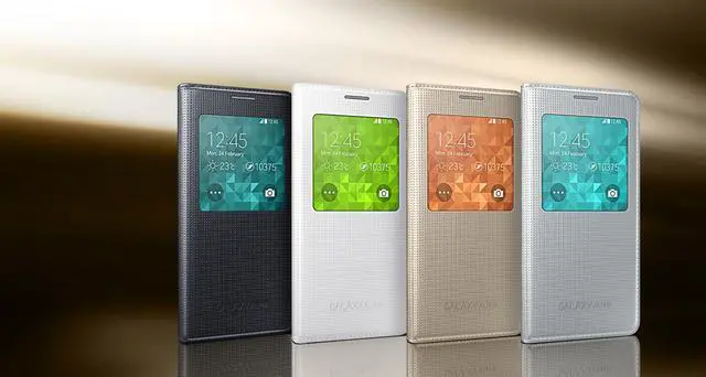 Alt view image 6 of 9 - Original Samsung S-View Cover Case for Galaxy Alpha G850 - Frost White