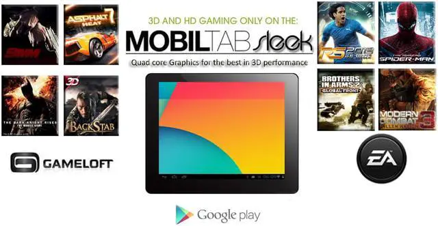 Alt view image 5 of 10 - Mobiltab Inc Android Tablet 10.1" Mobiltab Sleek Quad core 1.6GHZ 16GB HD IPS 1280*800 Dual Camera