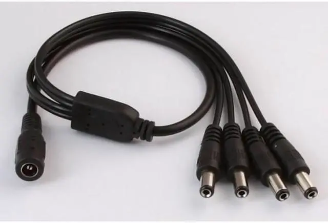 Main image of Smart Security Club Pack of 5 Power Splitter 4 DC Female to 1 Male for CCTV Cameras