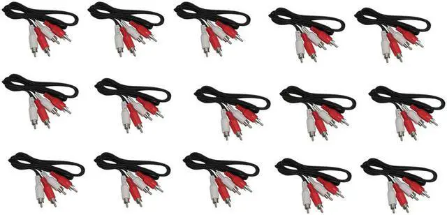 Main image of Smart Security Club pack of 15 audio cables, 3ft RCA